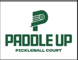 Paddle up Pickle Ball Court logo