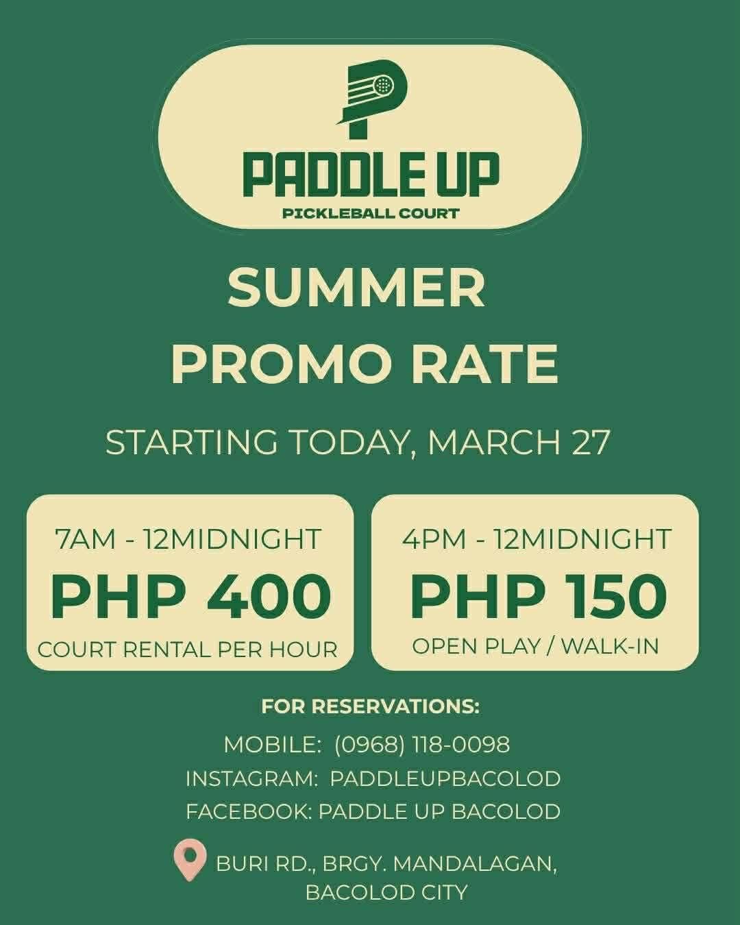 Paddle up Pickle Ball Court