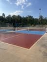 S&W Antique pickleball court logo