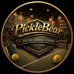 PickleBear Pickleball Court logo