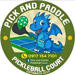Pick And Paddle Pickleball Court logo