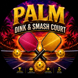 Palm Dink and Smash court logo