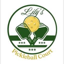 Lily' pickleball court logo